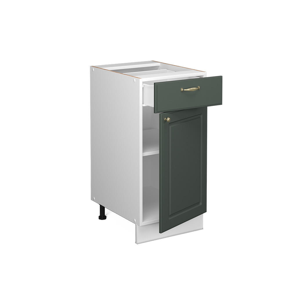 MIDISCHRANK Fame-Line Grün-Gold Landhaus 40 x 82 cm ohne AP - Weiß/Grün, Holzwerkstoff (40/82/51.6cm) - Vicco