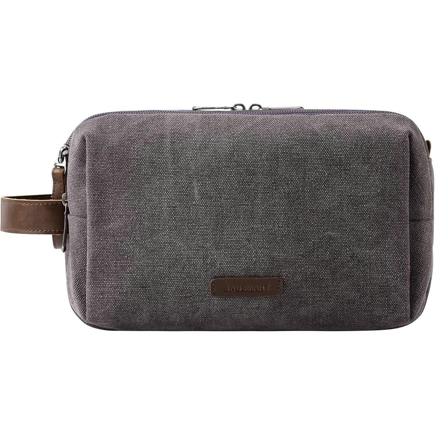 KULTURTASCHE Dunkelgrau 25 x 14 x 15 cm - Anthrazit, Textil (13/16/26cm)