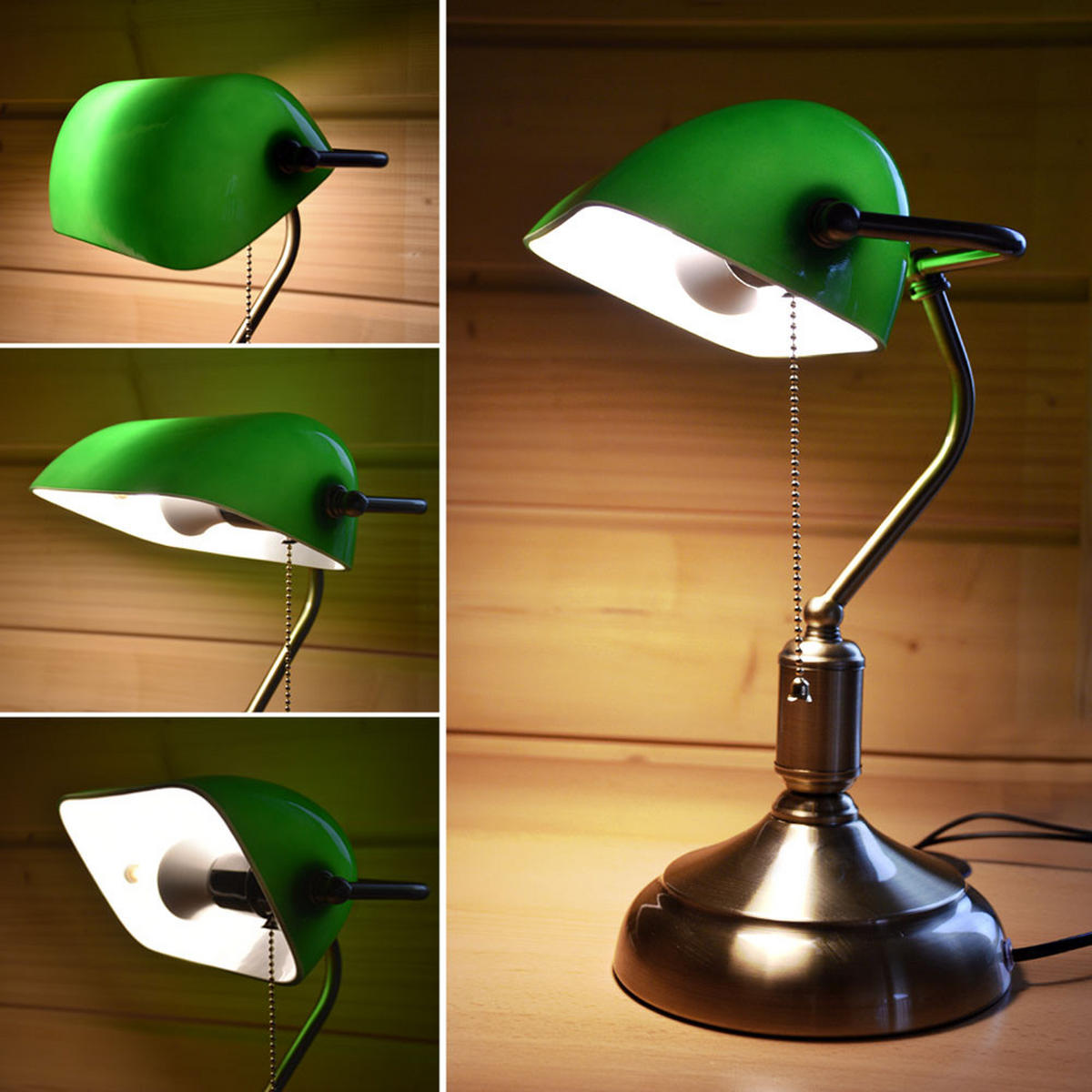 LED TISCHLEUCHTE Metall Glas Grün - Grün, Glas (26/18/36cm)
