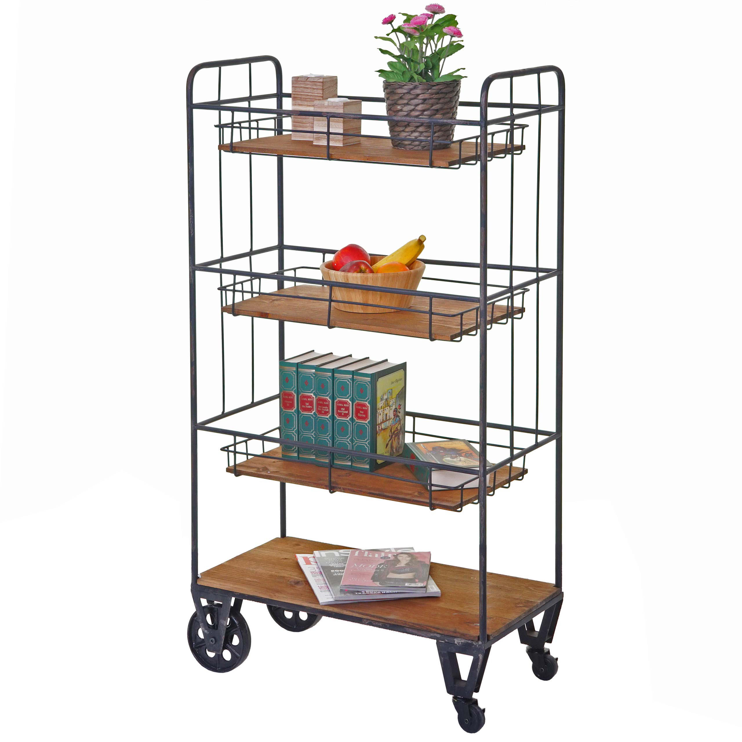 ROLLWAGEN MIT KÖRBEN Braun - Braun, Holz (67/120/32cm) - MCW