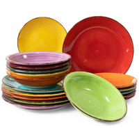 GESCHIRRSET18-TEILIG GESCHIRRSETSunny Summer - 18-teilig / 6 Personen - 6 FRÜHSTÜCKTELLER, 6 SUPPENTELLER und 6 ESSTELLER - Multicolor, Keramik (2/2/1cm) - Studio Tavola