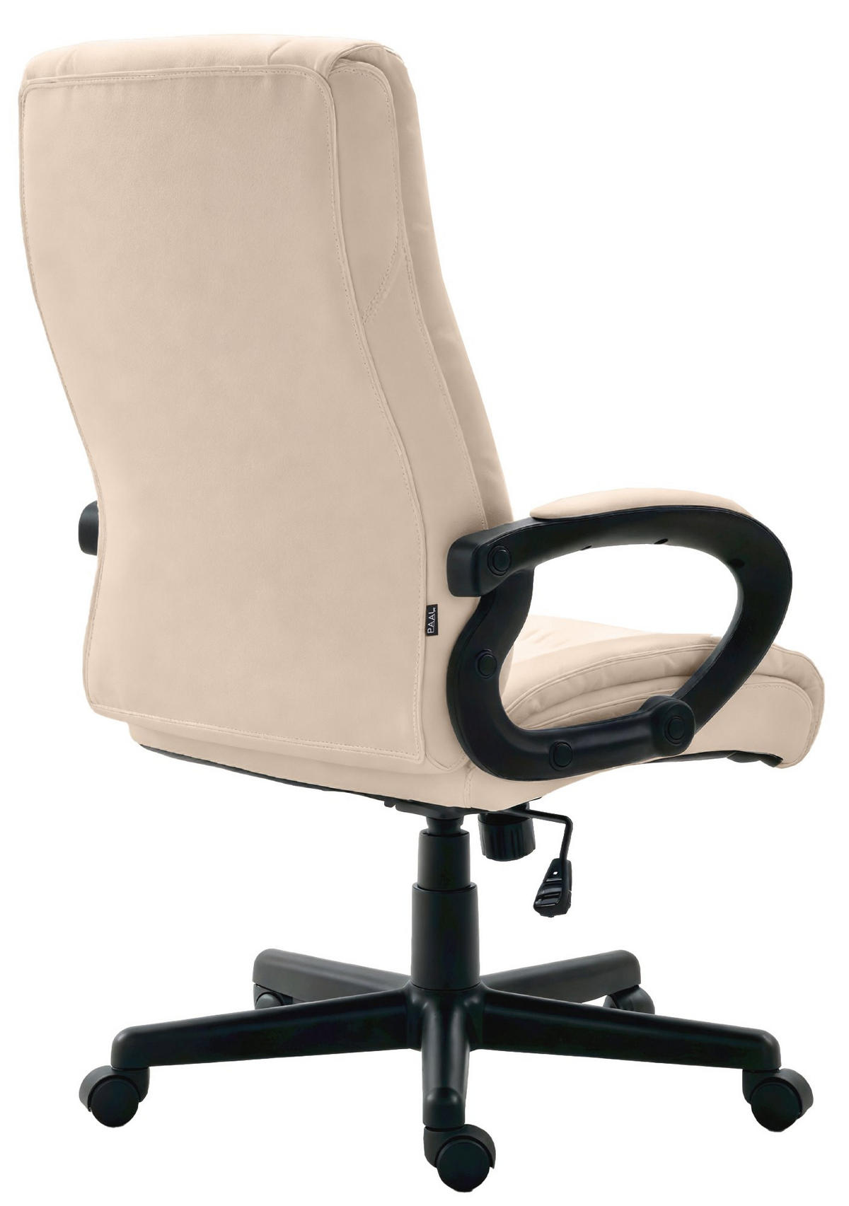 CHEFSESSEL Lederlook Creme - Creme/Schwarz, Kunststoff/Textil (66/106/70cm) - CLP