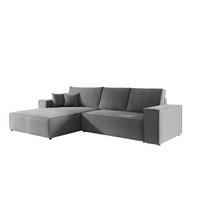 ECKSOFA Corunia In Aragon - Grau, Holzwerkstoff/Textil (294/185cm) - Fun Möbel