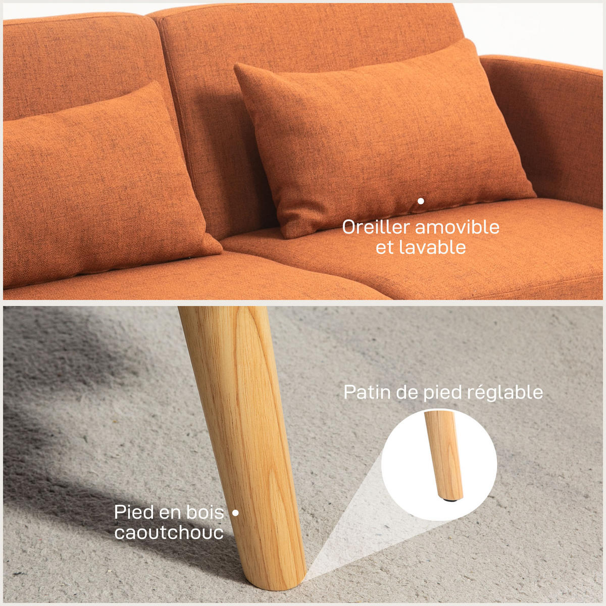 SCHLAFSOFA 3er-Sitz DE-14565 Klick-Klack mit verstellbarer Lehne Braun - Braun, Textil (170/80/83cm) - ComfortXL