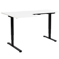 SCHREIBTISCH 160x60 cm elektrisch Schwarz/Weiß Destines - Schwarz/Weiß, Holzwerkstoff (109/160/60cm) - Beliani