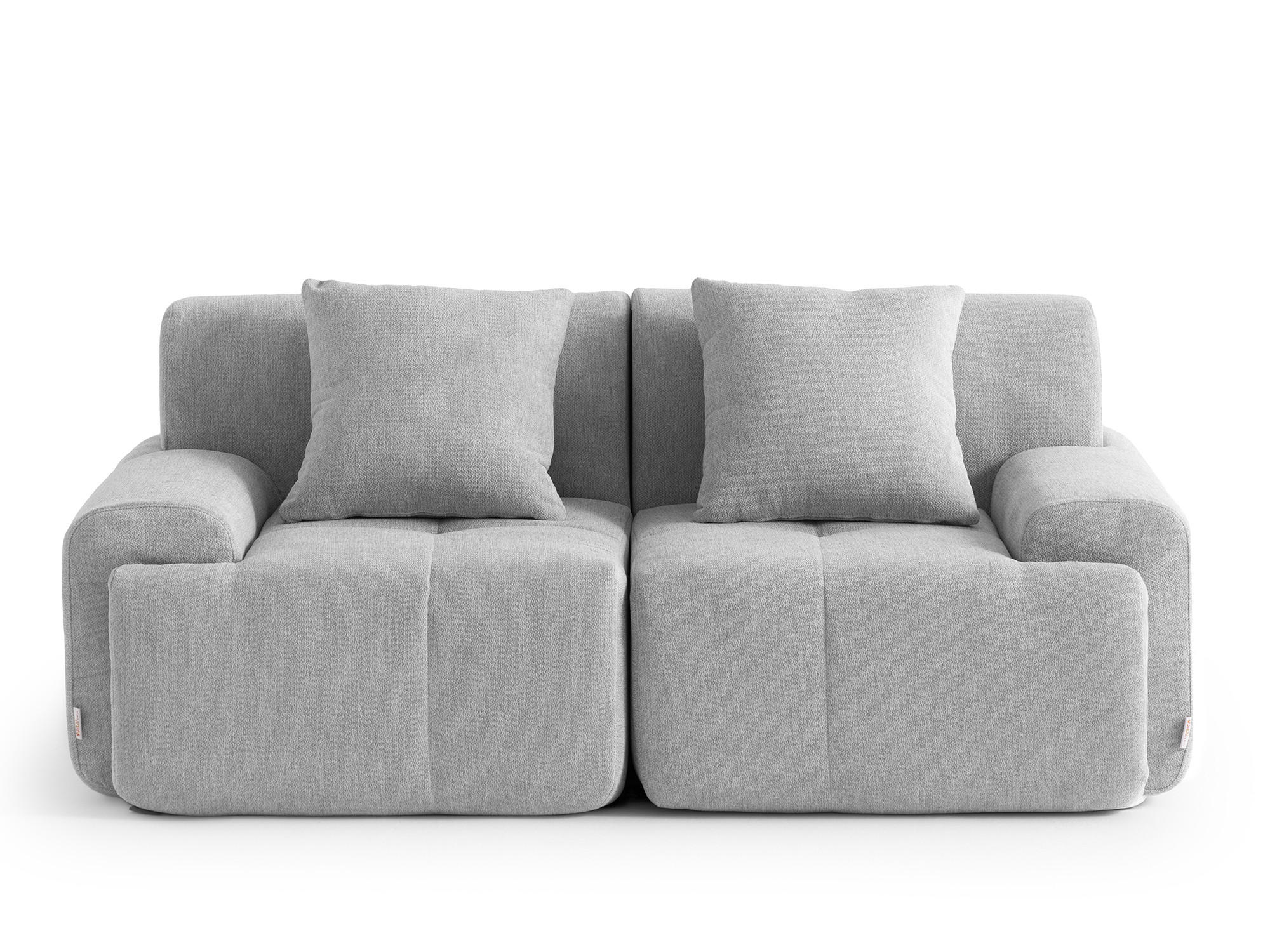 2-SITZER-SOFA Chenille Mineralgrau - Grau, Textil (180/73/95cm) - MILYsofa