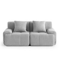 2-SITZER-SOFA Chenille Mineralgrau - Grau, Textil (180/73/95cm) - MILYsofa