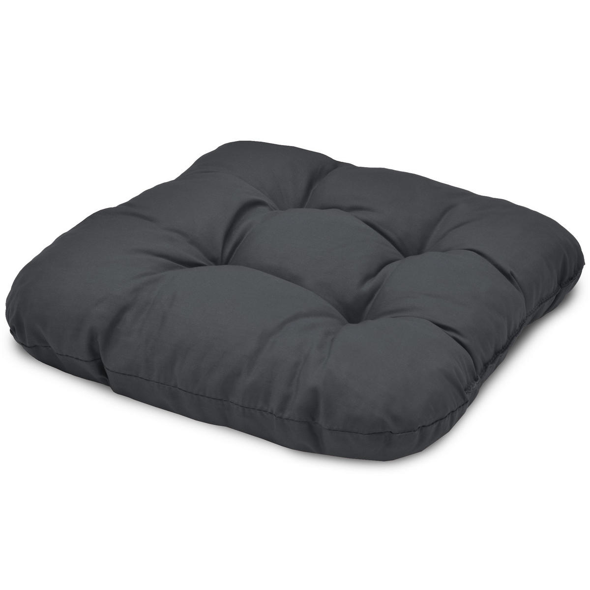 STUHLKISSEN Lisa 40/40/8 cm Anthrazit 4tlg - Anthrazit, Textil (40/40cm) - Beautissu 