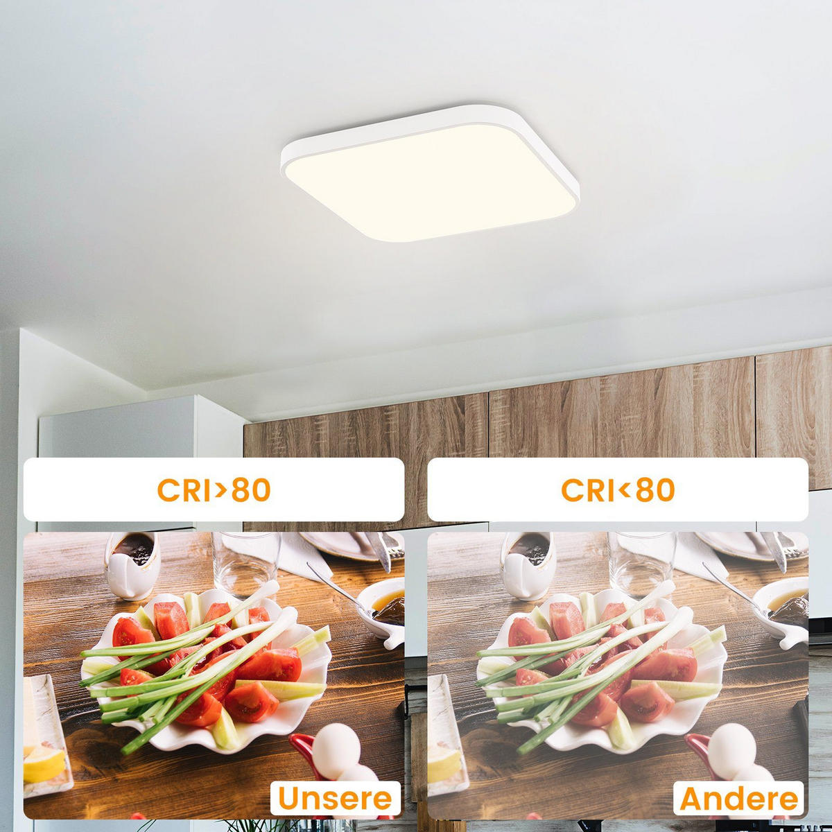 LED-DECKENLEUCHTE Leipzig 4000K-Neutralweiß 27/27/3 cm - Weiß, Kunststoff (27/27/3cm) - Nettlife