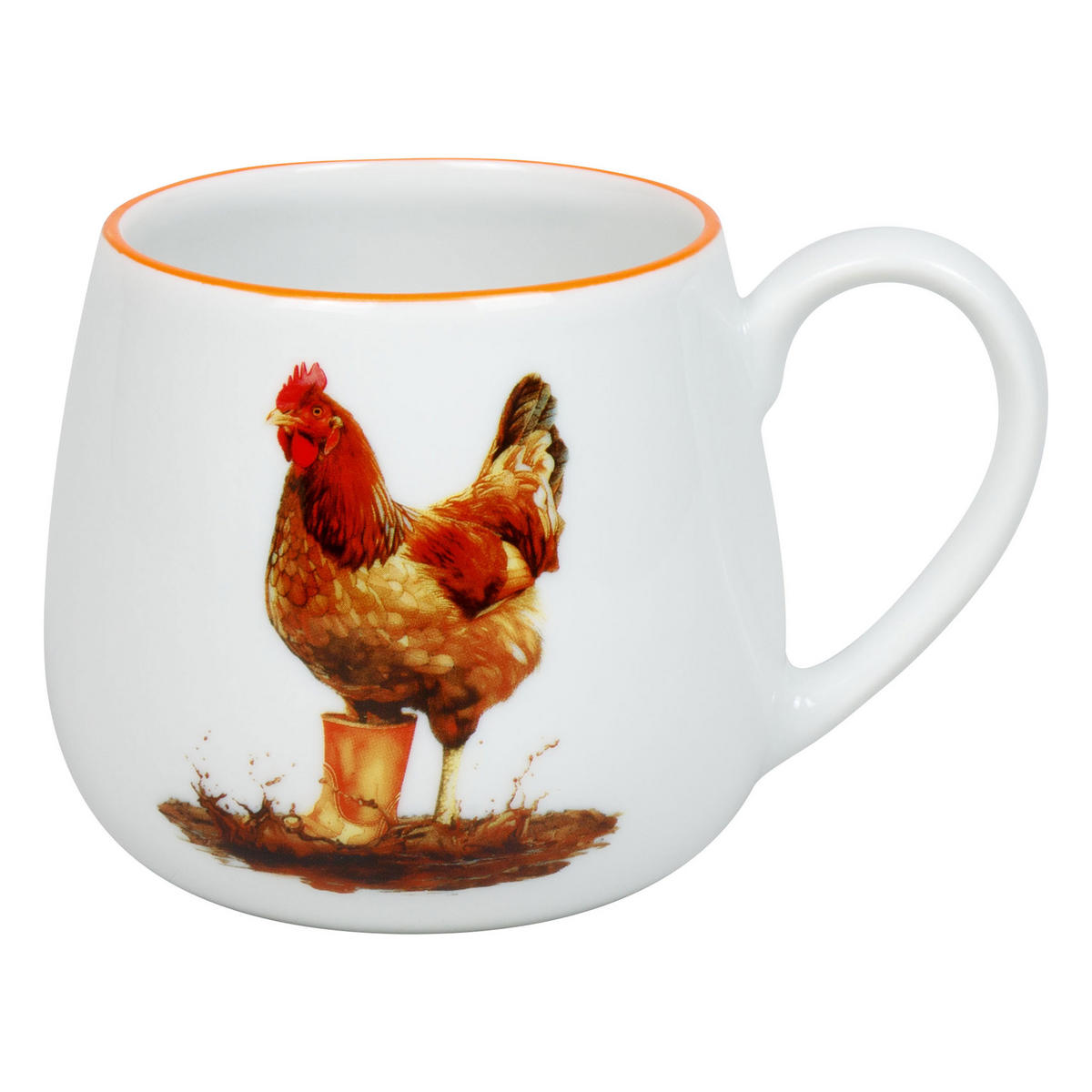 KUSCHELBECHER Tapsige Henne - Naturfarben, Keramik (0.4L) - Könitz