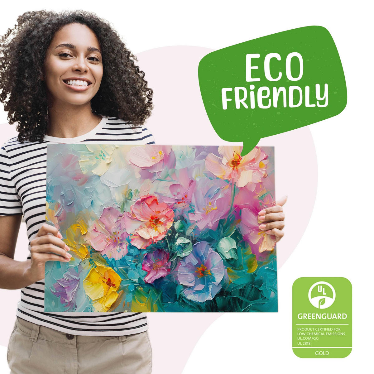 LEINWANDBILD Feldblumen Abstraktion 120/80 cm - Türkis/Blau, Textil (120/80cm) - Muralo