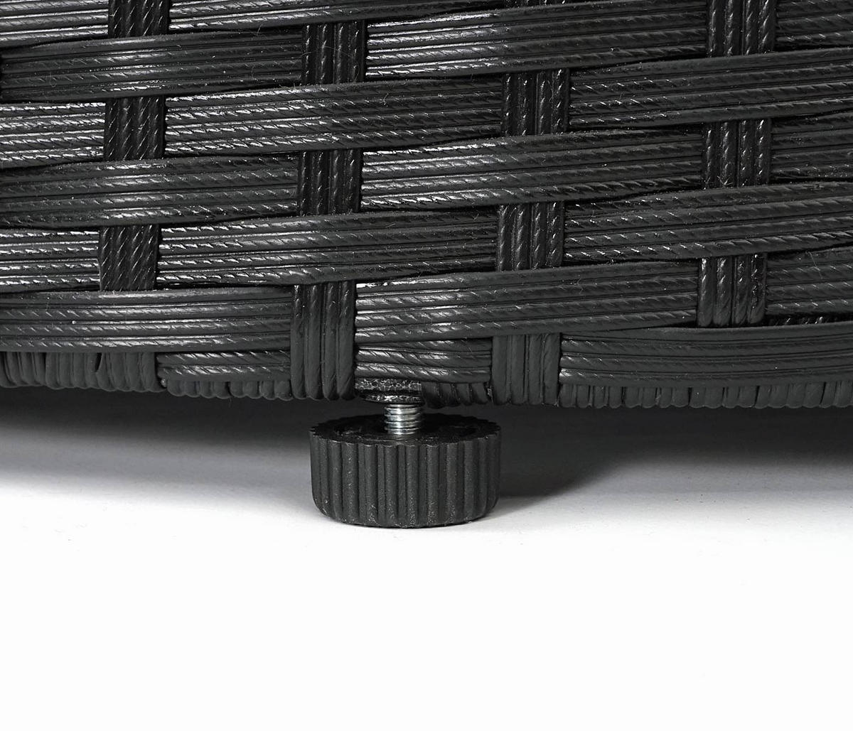 GARTENSET rund Schwarz Dunkelgrau Kissen Terrakotta - Schwarz, Metall - PROREGAL