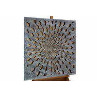 METALLBILD Gold 80/80 cm - Silberfarben/Goldfarben, Metall (3/80cm) - KUNSTLOFT