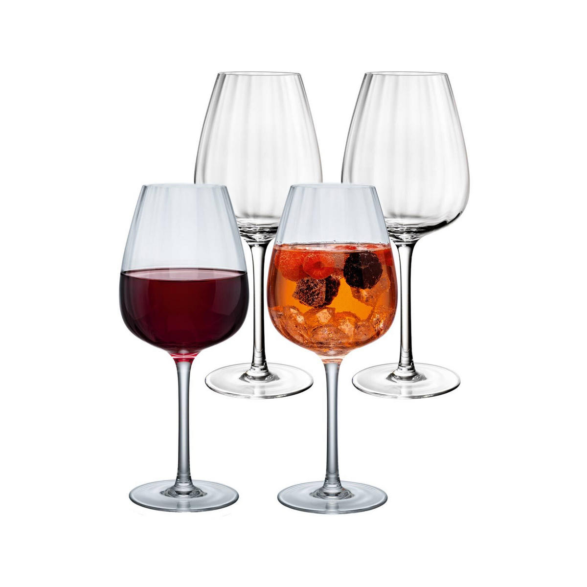 WEIN- UND SEKTGLÄSERSET Rose Garden transparent 12er Set - Transparent, Glas - Villeroy & Boch