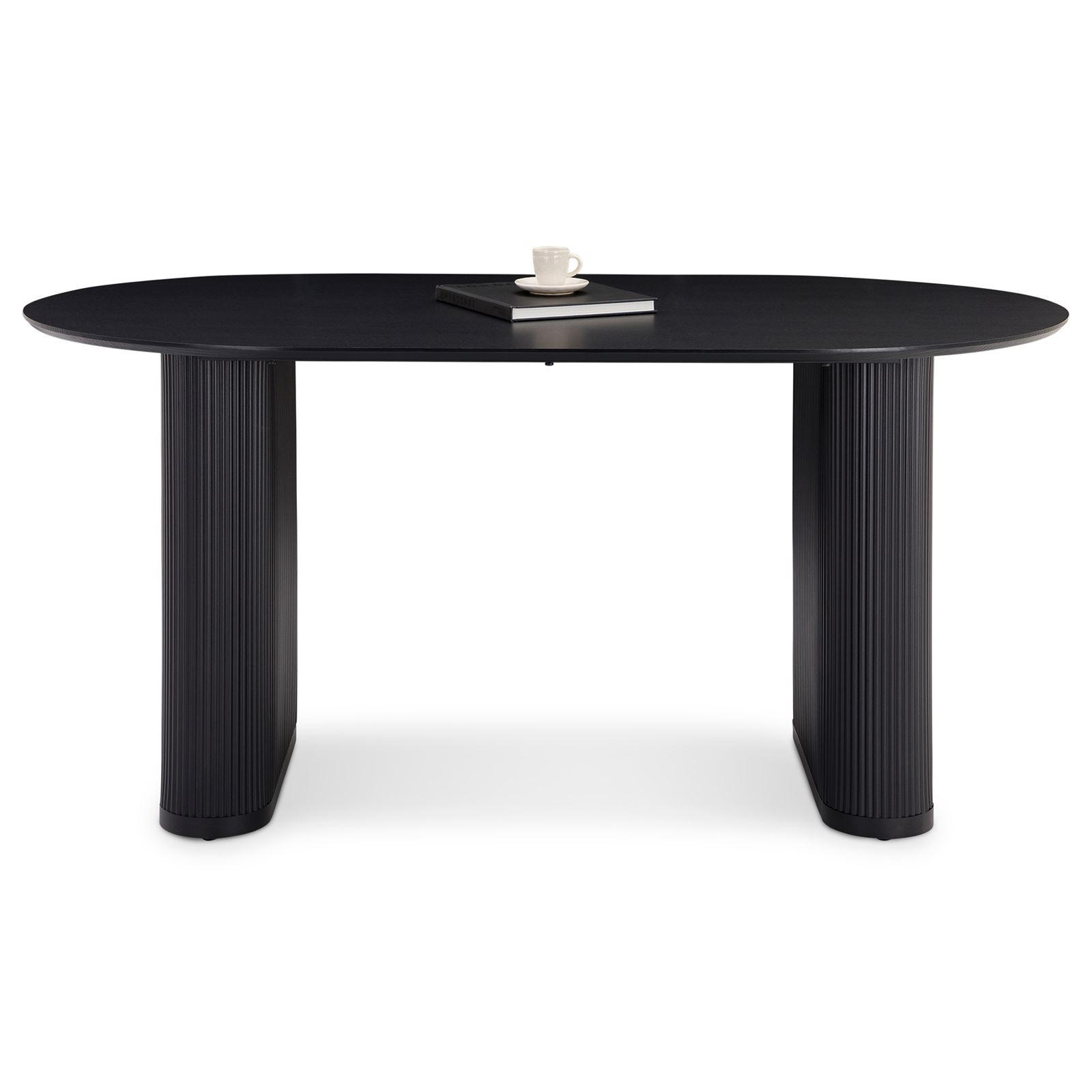 ESSTISCH MAXIM - Schwarz, Metall (90/160/75cm) - IDIMEX