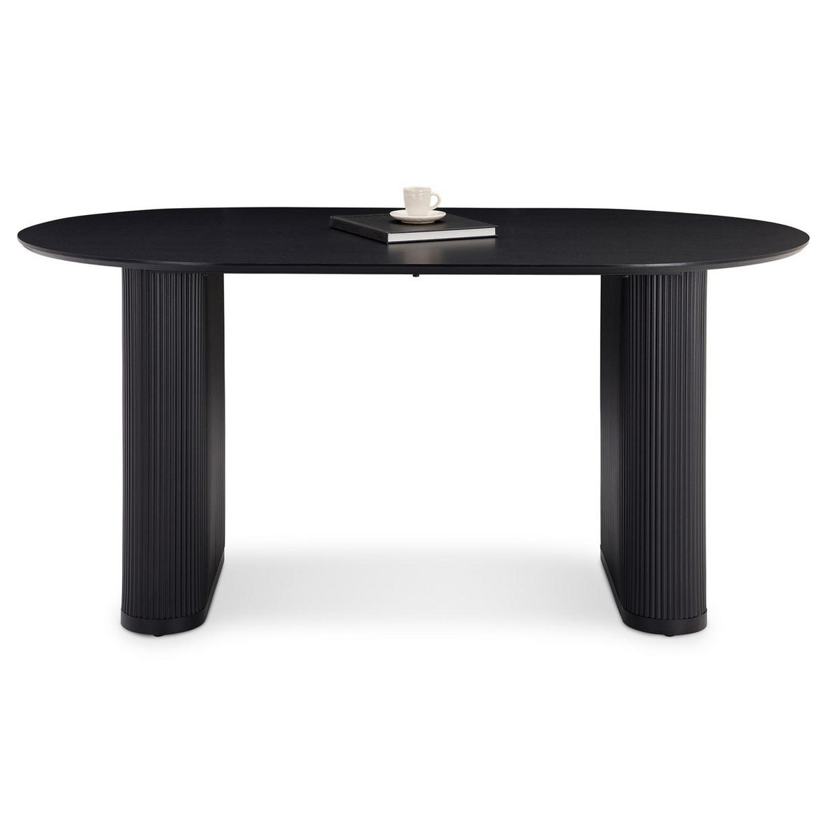 ESSTISCH MAXIM - Schwarz, Metall (90/160/75cm) - IDIMEX