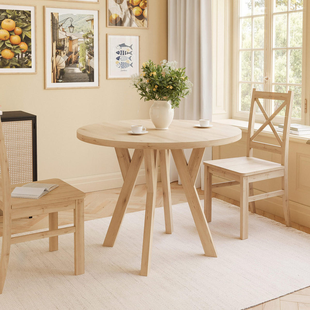 ESSTISCH YARA 100/76,5 cm Scandic-Buche - Buchefarben, Holzwerkstoff (100/100/76.5cm) - Idohome