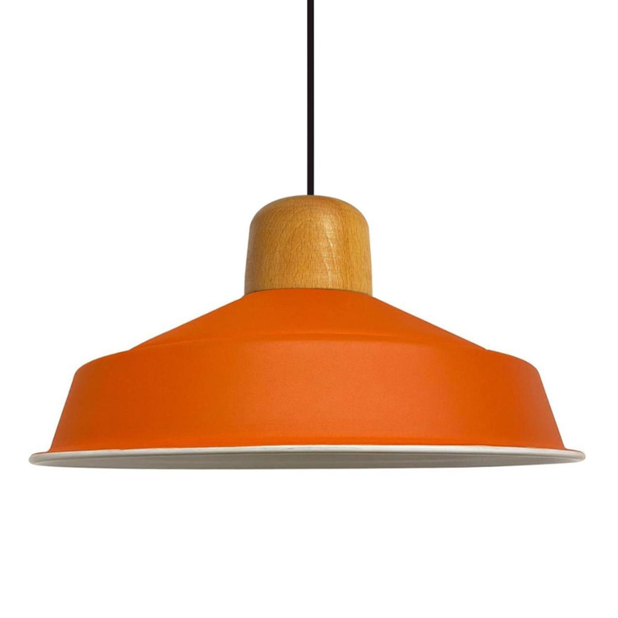 PENDELLEUCHTE Asletl 40/20 cm - Orange, Holz/Metall (40/20cm) - Bamyum