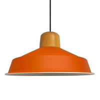 PENDELLEUCHTE Asletl 40/20 cm - Orange, Holz/Metall (40/20cm) - Bamyum