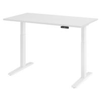 SCHREIBTISCH elektrisch XMKA 80/140/74 cm in Weiß/Weiß - Weiß, Holzwerkstoff (80/140/74cm) - bümö