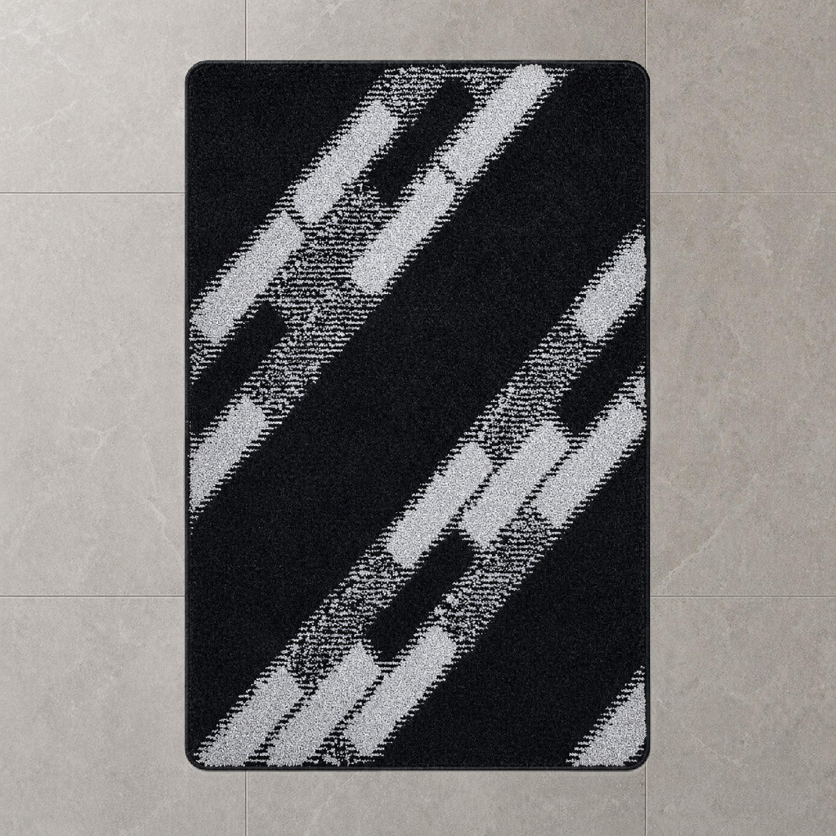BADEMATTE 80/150cm SCHWARZ - Schwarz, Textil (80/150cm) - ROLFNERS