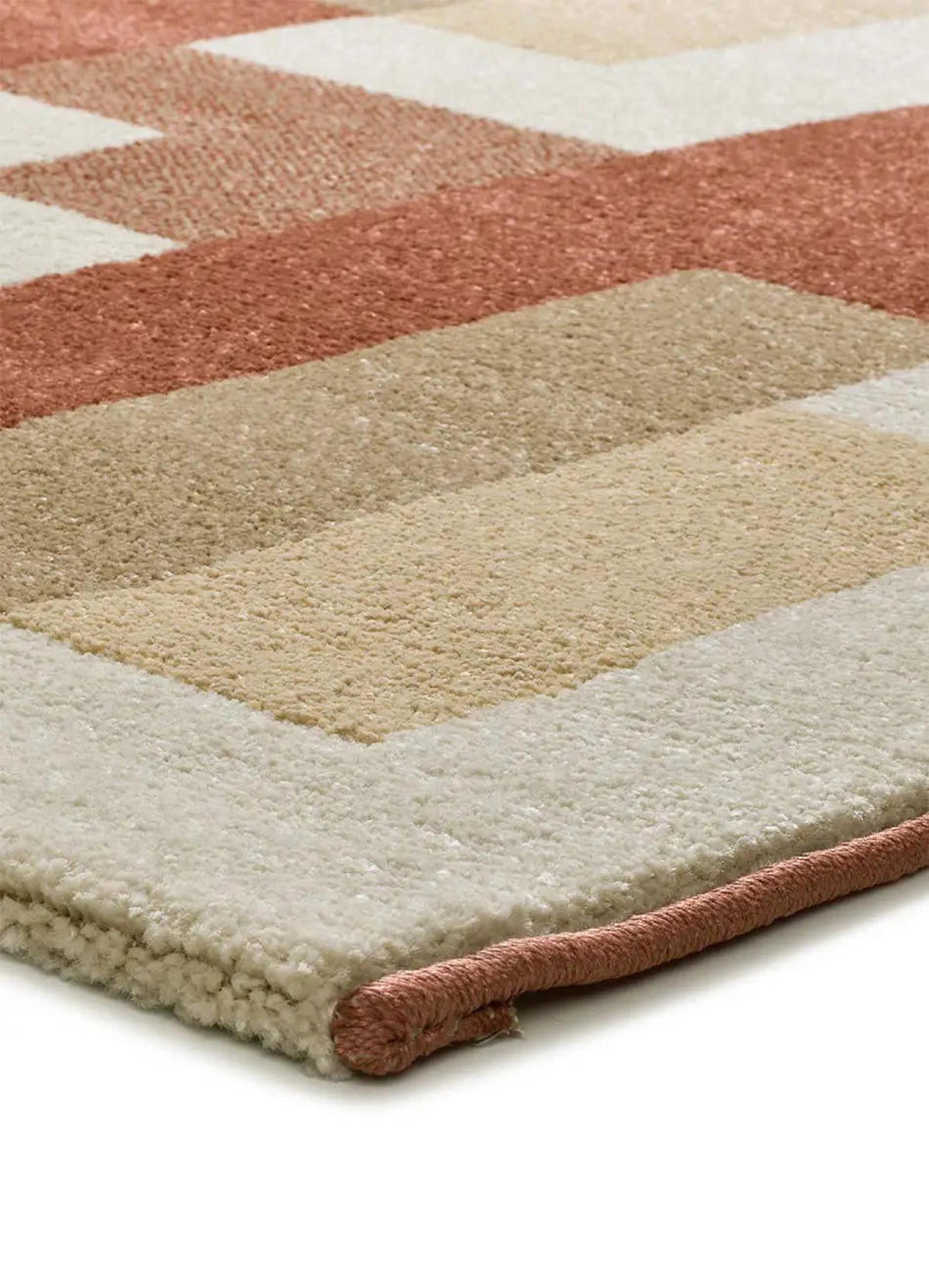 KURZFLORTEPPICH Kupfer / Beige Astra 133/190 cm - Beige/Kupferfarben, Naturmaterialien/Textil (133/190cm) - Atticgo