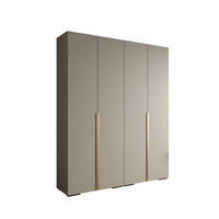 DREHTÜRENSCHRANK 236.7/200/47 4-türig - Kaschmir/Goldfarben, Holz/Metall (200/236.7/47cm) - MÖBEL KRYSPOL