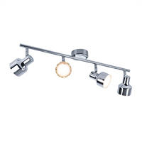 LED DECKENLEUCHTE ROIS Chrom Silber - Silberfarben, Metall (60/8/12cm) - Globo Lighting