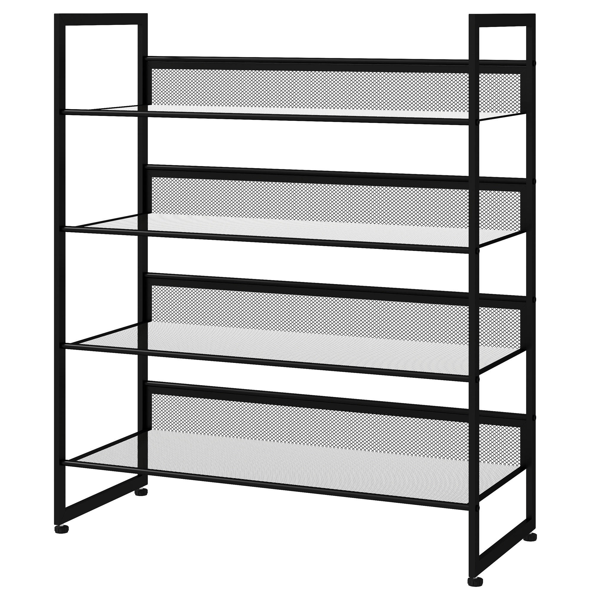 Homcom Schuhregal, Schwarz 30x82.7x72 cm