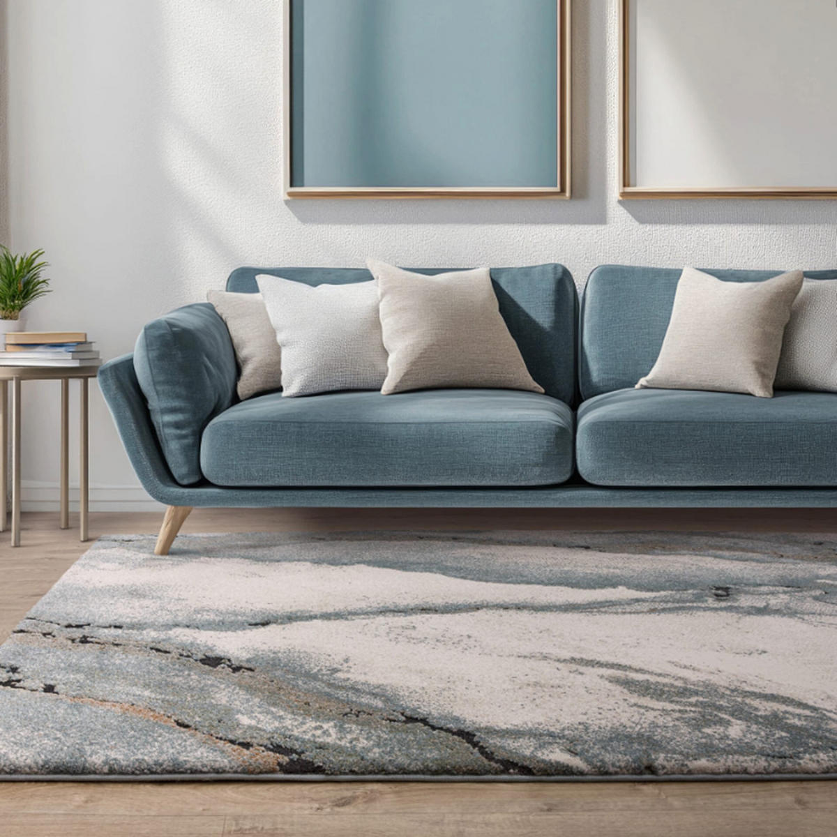 TEPPICH Flachgewebe HAVEN Blau 120 x 170 cm - Blau, Textil (120/170cm) - Novatrend