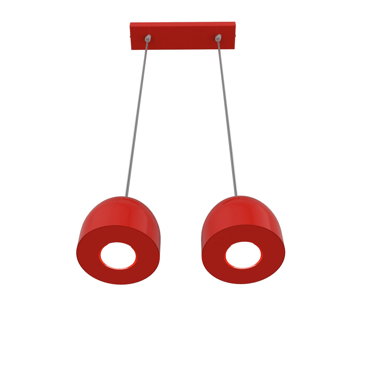 HÄNGELEUCHTE - Rot, Metall (6.5/27/120cm) - Lumicom