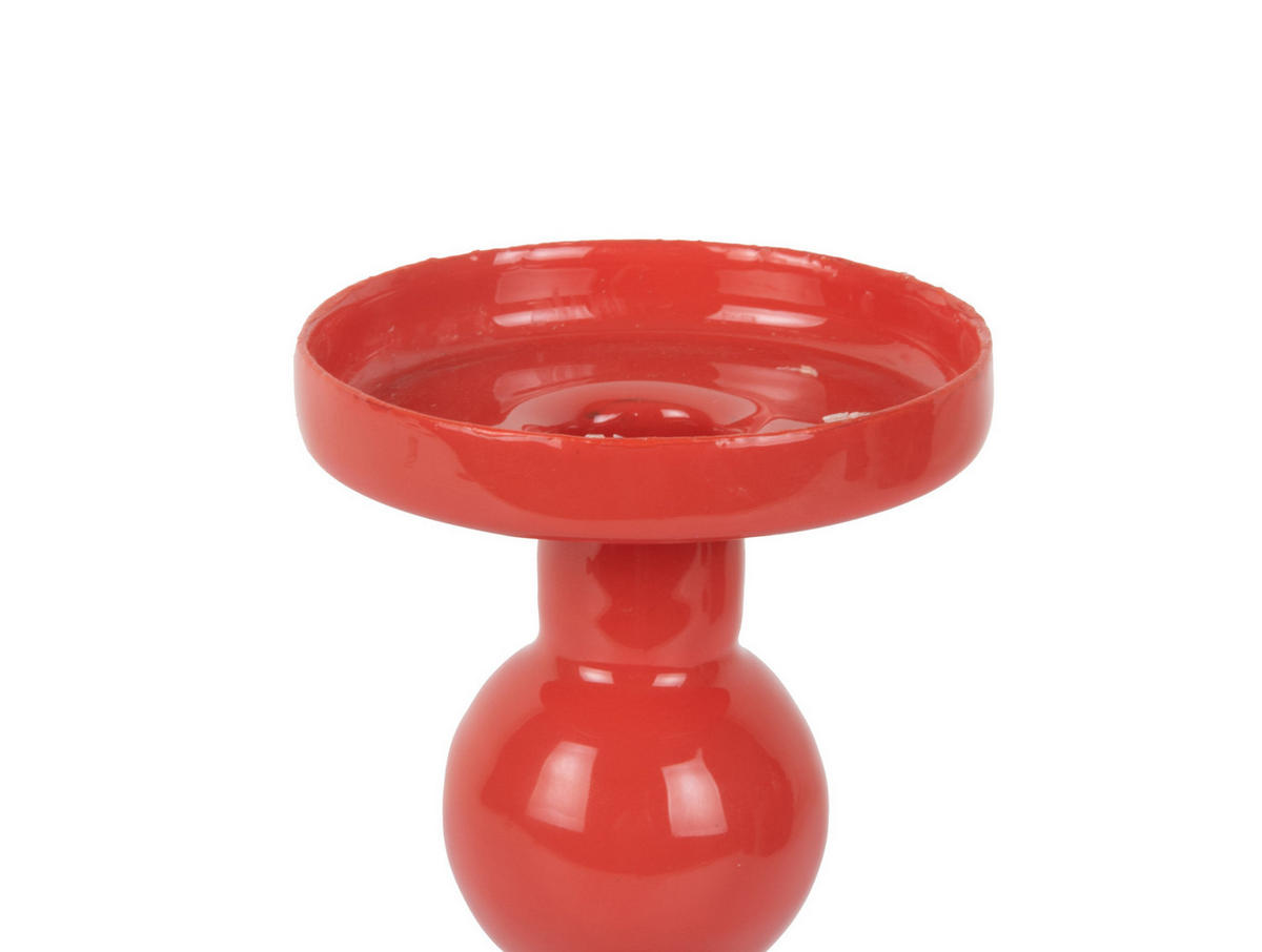 KERZENHALTER Funky Rot 8.5/8.5/15 cm - Rot, Metall (8.5/15/8.5cm) - Present Time