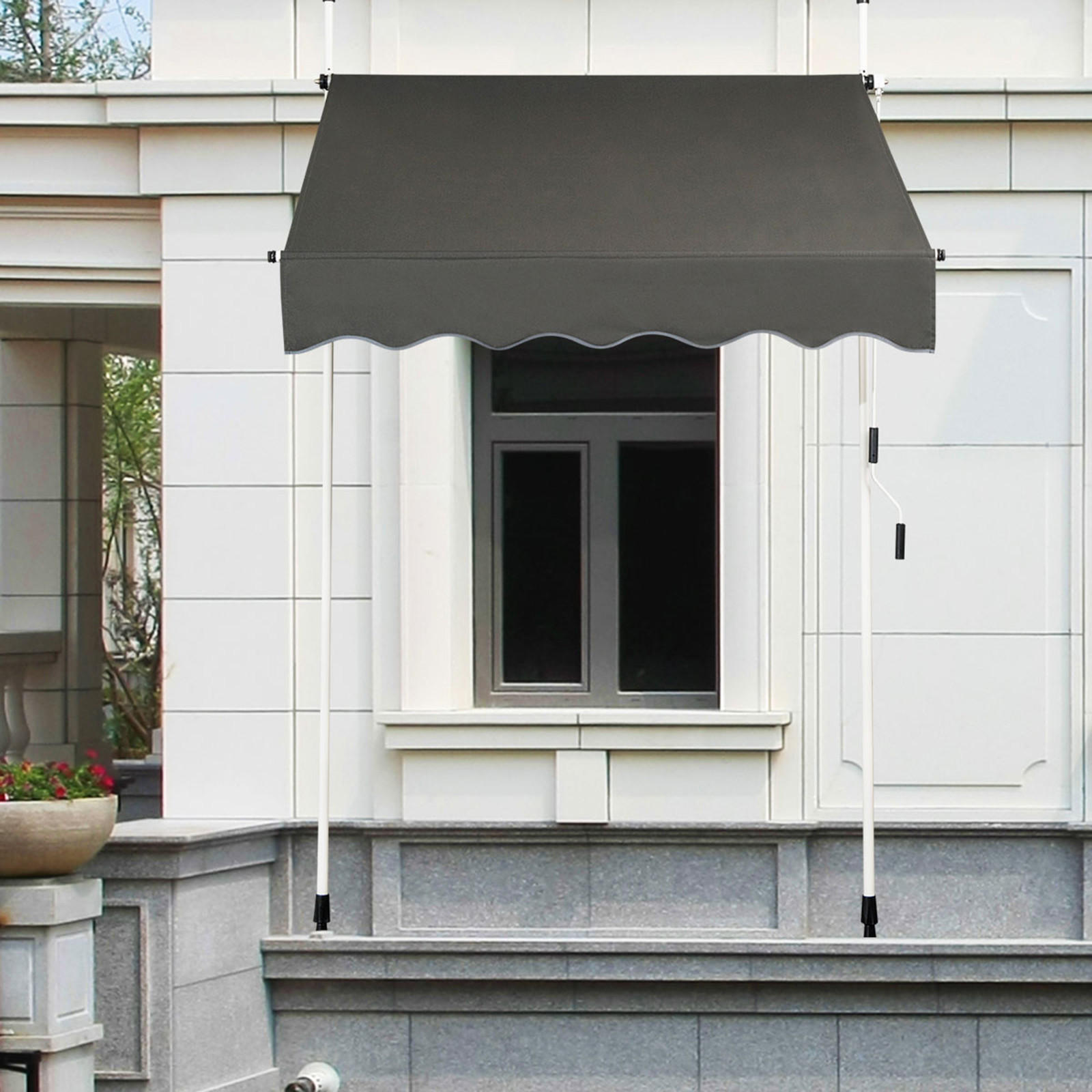 Thumbnail - Costway Klemmmarkise, Grau, Metall, 150x300x125 cm, Sonnen- & Sichtschutz, Sichtschutz Garten, Markisen