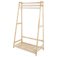KLEIDERSTÄNDER Bambusholz hellbraun 135 cm Baker - Hellbraun, Holz (80/135/39cm) - Beliani