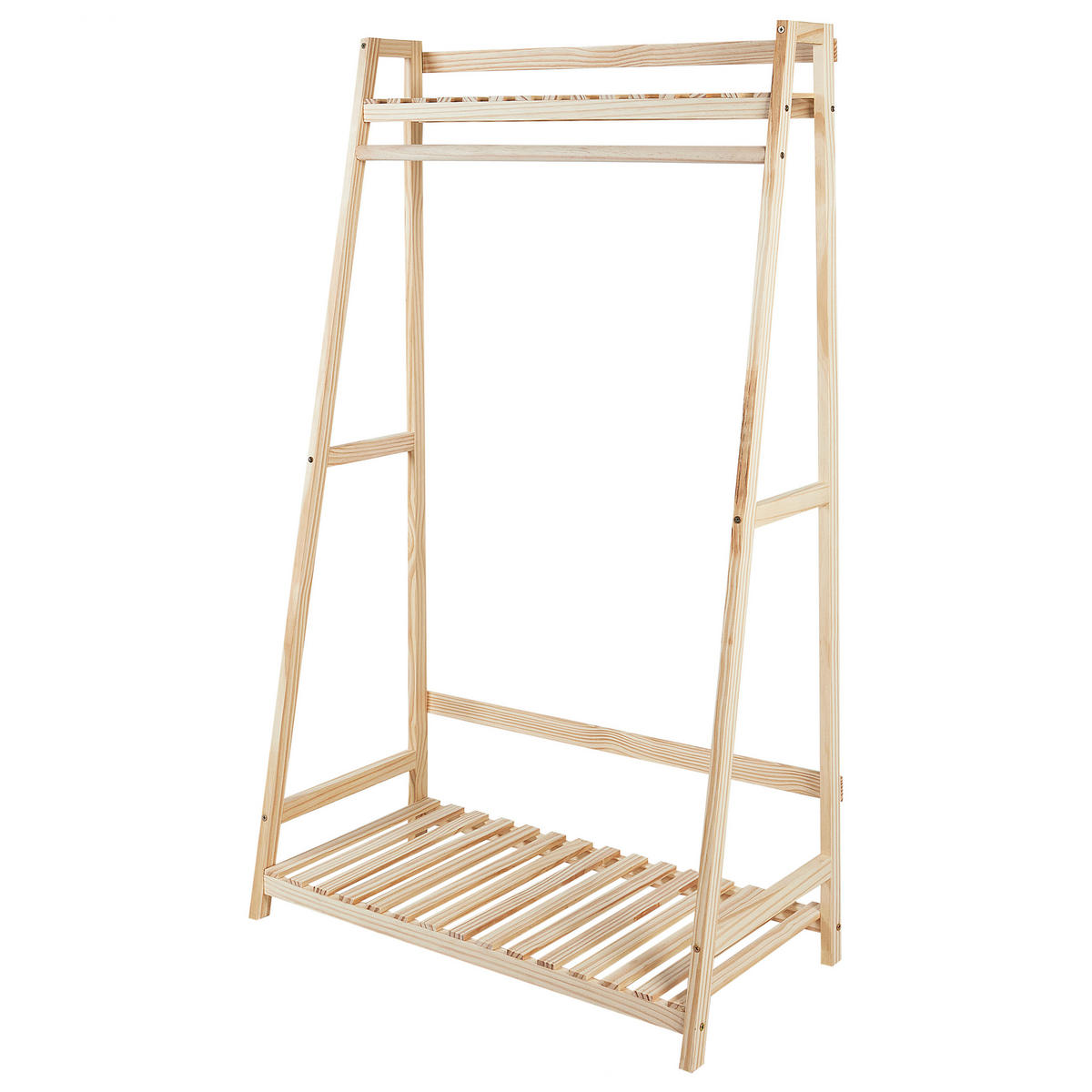 KLEIDERSTÄNDER Bambusholz hellbraun 135 cm Baker - Hellbraun, Holz (80/135/39cm) - Beliani