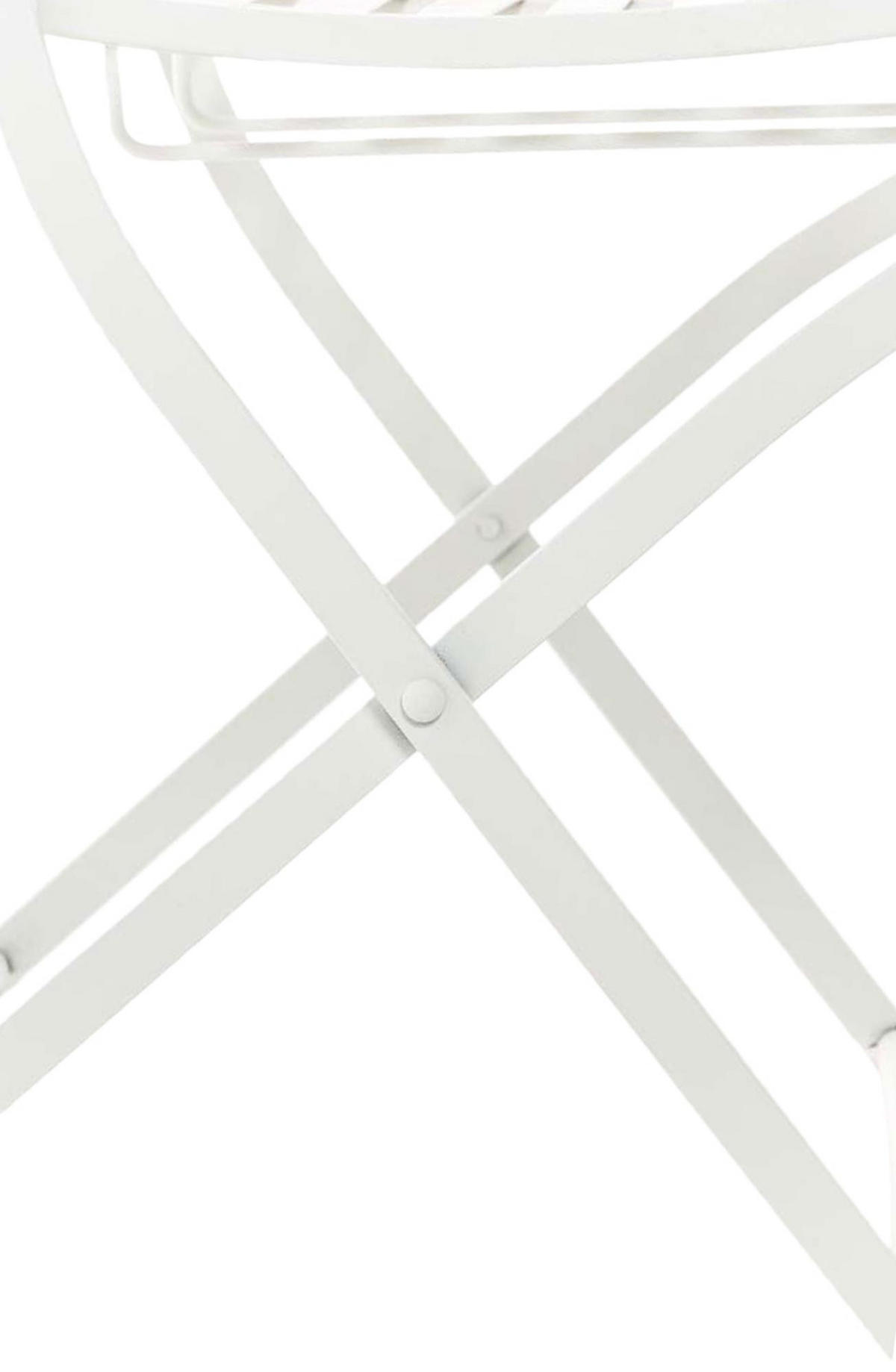 GARTENKLAPPSTUHL 2er Set Metall Weiß - Weiß, Metall (42/91/49cm) - CLP