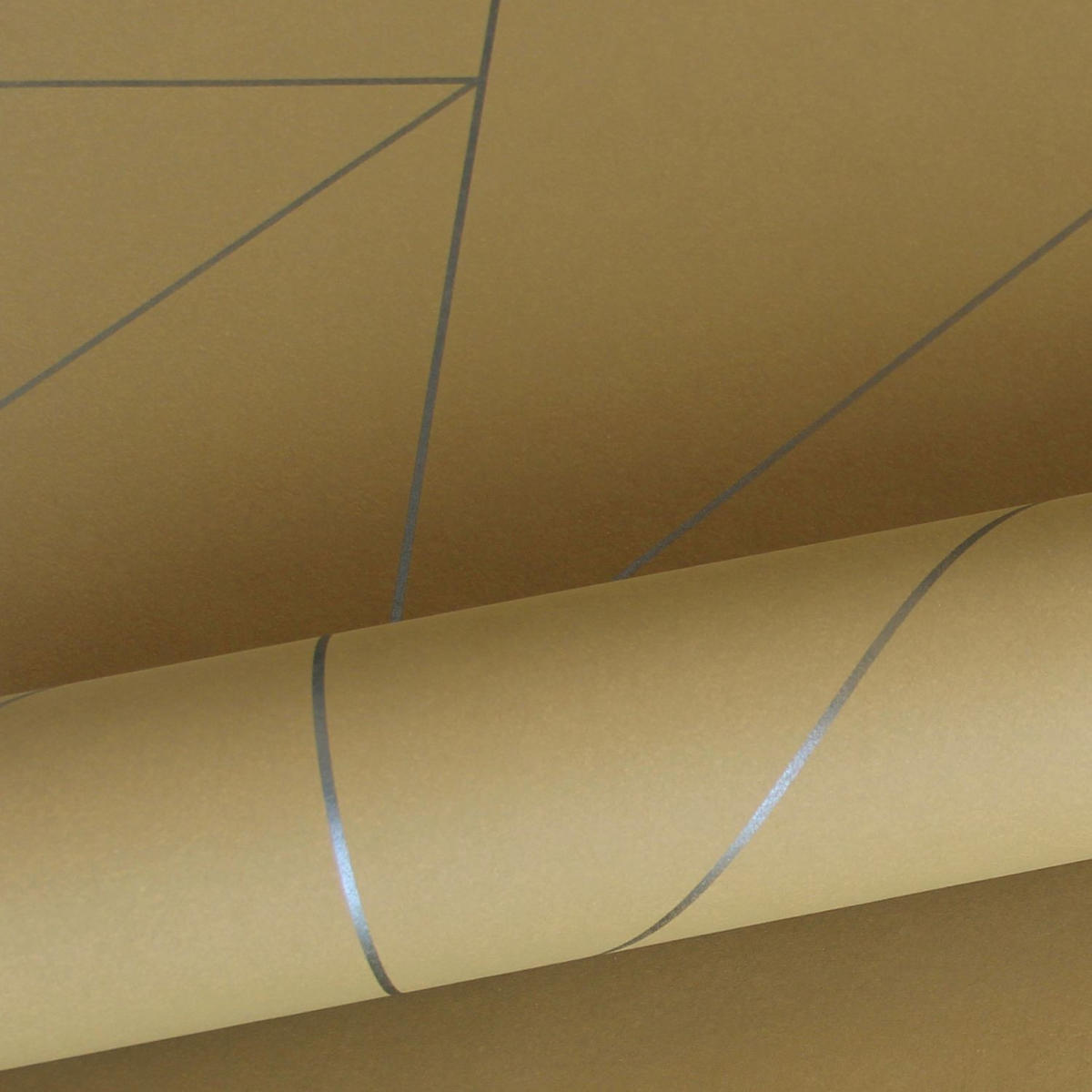 TAPETE grafische Linien 53 cm x 10.05 m - Gelb, Papier (53/1000cm) - Origin Wallcoverings