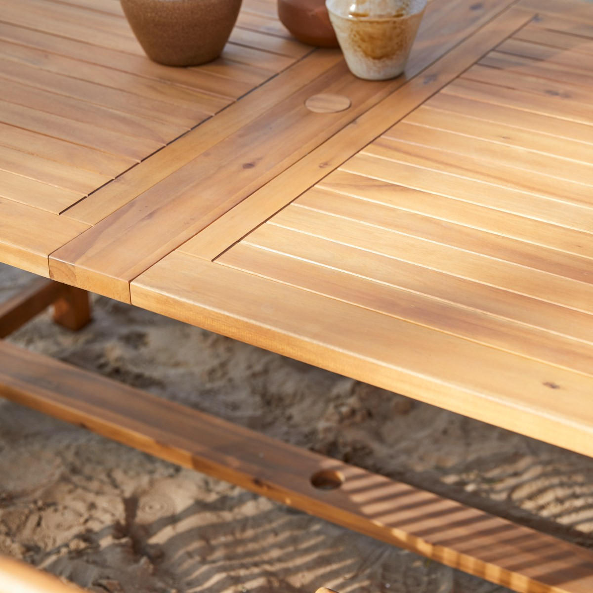 GARTENMÖBEL-SET 4-tlg Capri Braun aus Akazie - Braun, Holz - Tikamoon