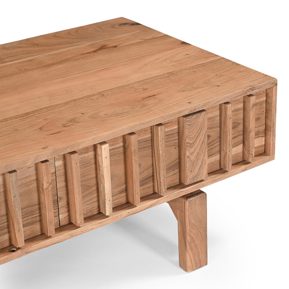 MASSIVER COUCHTISCH - Akazie - Akaziefarben, Akazienholz/Holz (60/110/40cm) - home24