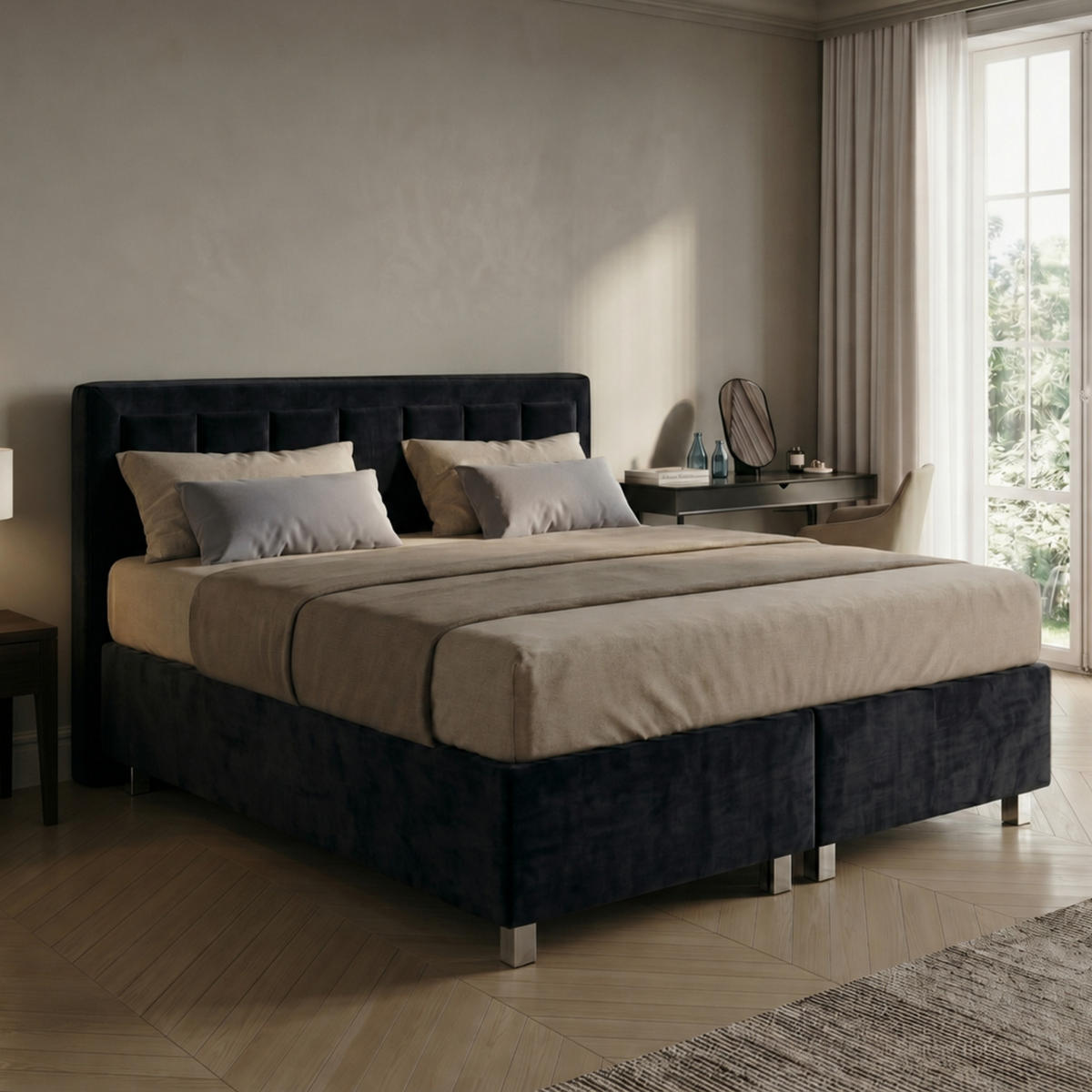 BOXBETT H3 Matratze 180x200 cm in Schwarz - Schwarz, Textil (180/200cm) - Home Collective
