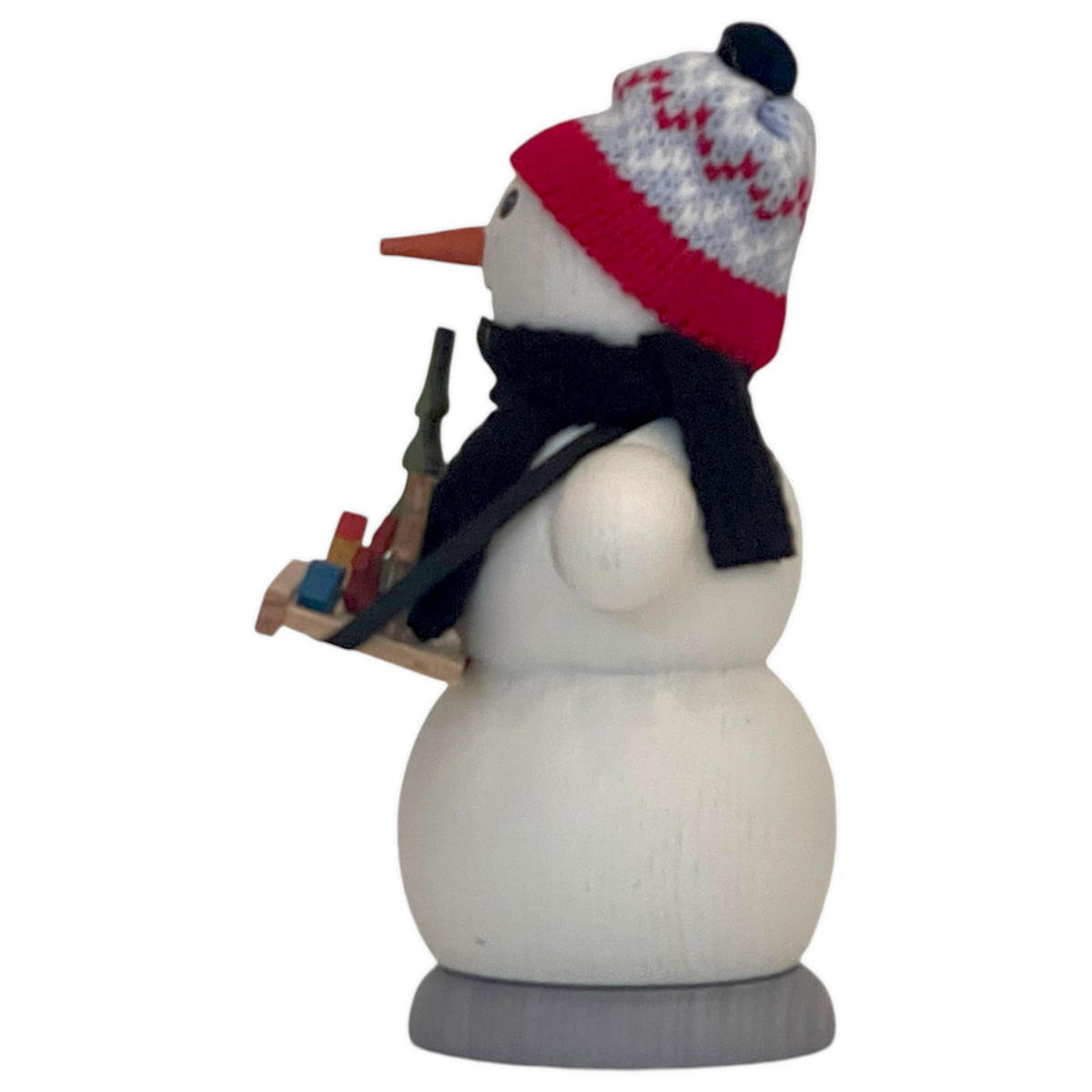 RÄUCHERFIGUR Räuchermännchen Schneemann als Weihnachtsmarkthändler 13 cm - Multicolor, Holz (6/13/10cm)