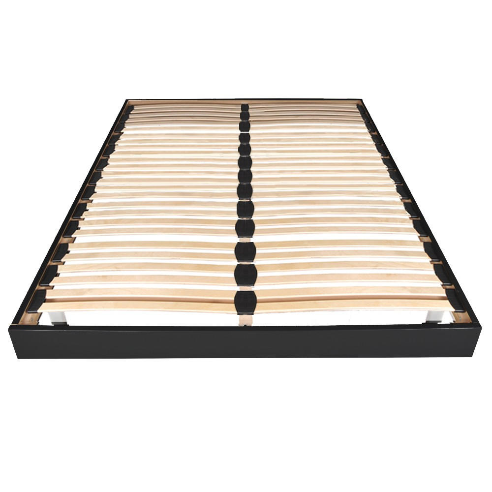 BETTRAHMEN SOMKIT mit Einlegerahmen/ 160x200, Schwarz - Schwarz, Holzwerkstoff (160/200cm) - Weber Industries