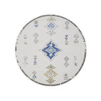 VINTAGE-TEPPICH George waschbar ø 120 cm rund - Beige/Multicolor, Kunststoff (120/120cm) - benuta