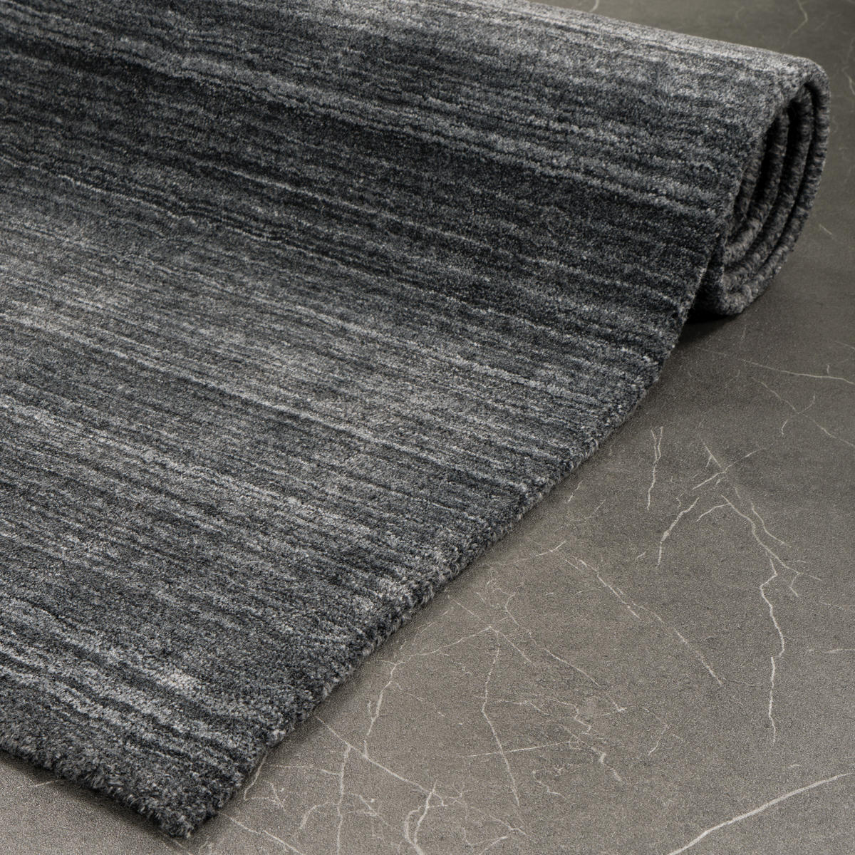 WOLLTEPPICH NATURA 120/170 cm Anthracite - Anthrazit, Naturmaterialien (120/170cm) - Consilio Concept