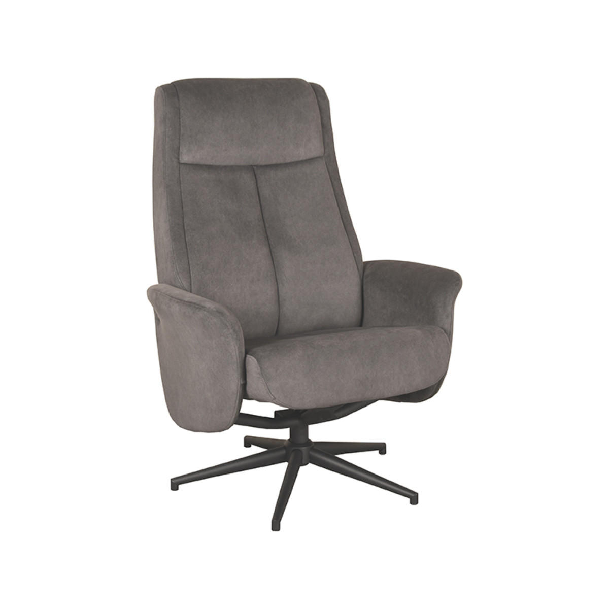 BERGEN Sessel Anthrazit 76/77/105 cm - Anthrazit, Textil (77/105/76cm) - LABEL51