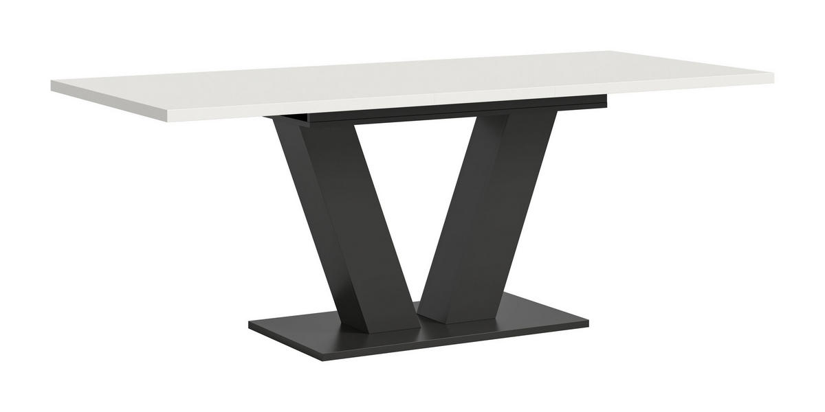 ESSTISCH MOTION (B/H/T: ca. 150/76/90 cm) in grau/weiß - Grau, Holzwerkstoff (90/150/76cm)