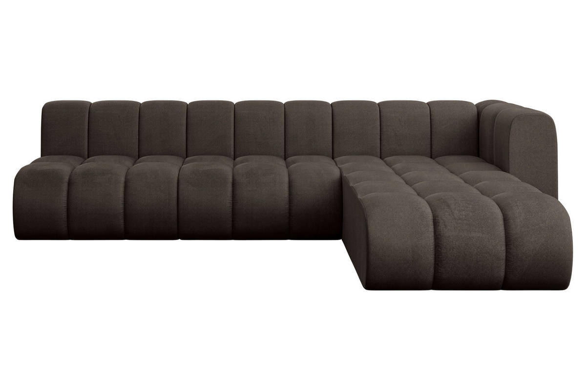 ECKSOFA modulares Sofa Darnel-L2 - 296x177x70 cm Braun - Braun, Holzwerkstoff/Textil (296/177cm) - ALTDECOR