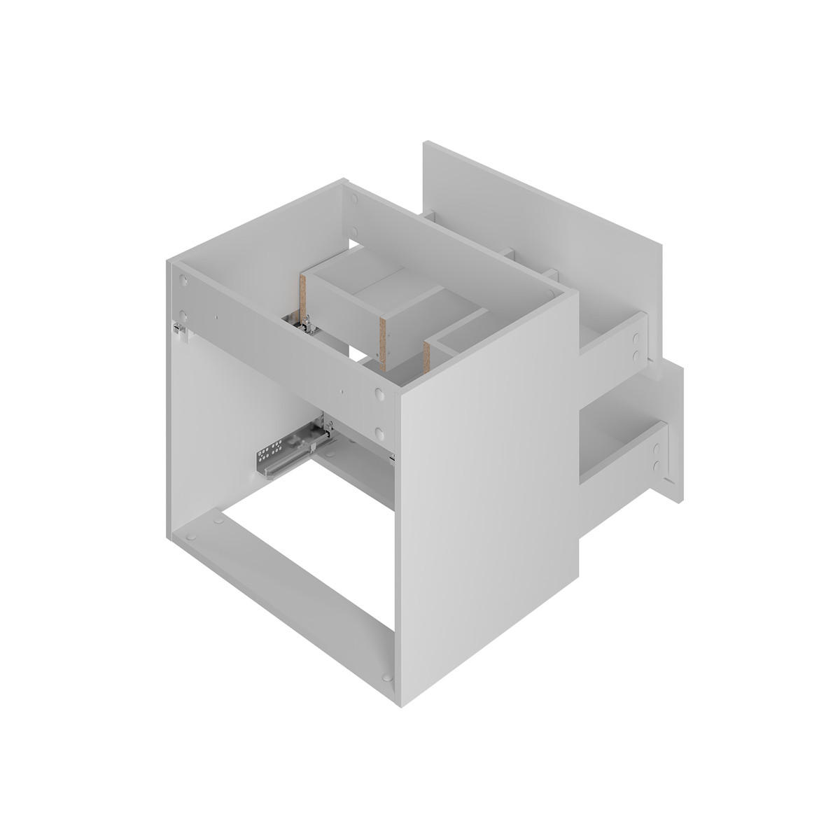 BADMÖBEL Lexa 2er-Set Weiß - Weiß, Holzwerkstoff (60/50/45.8cm) - Petits-meubles