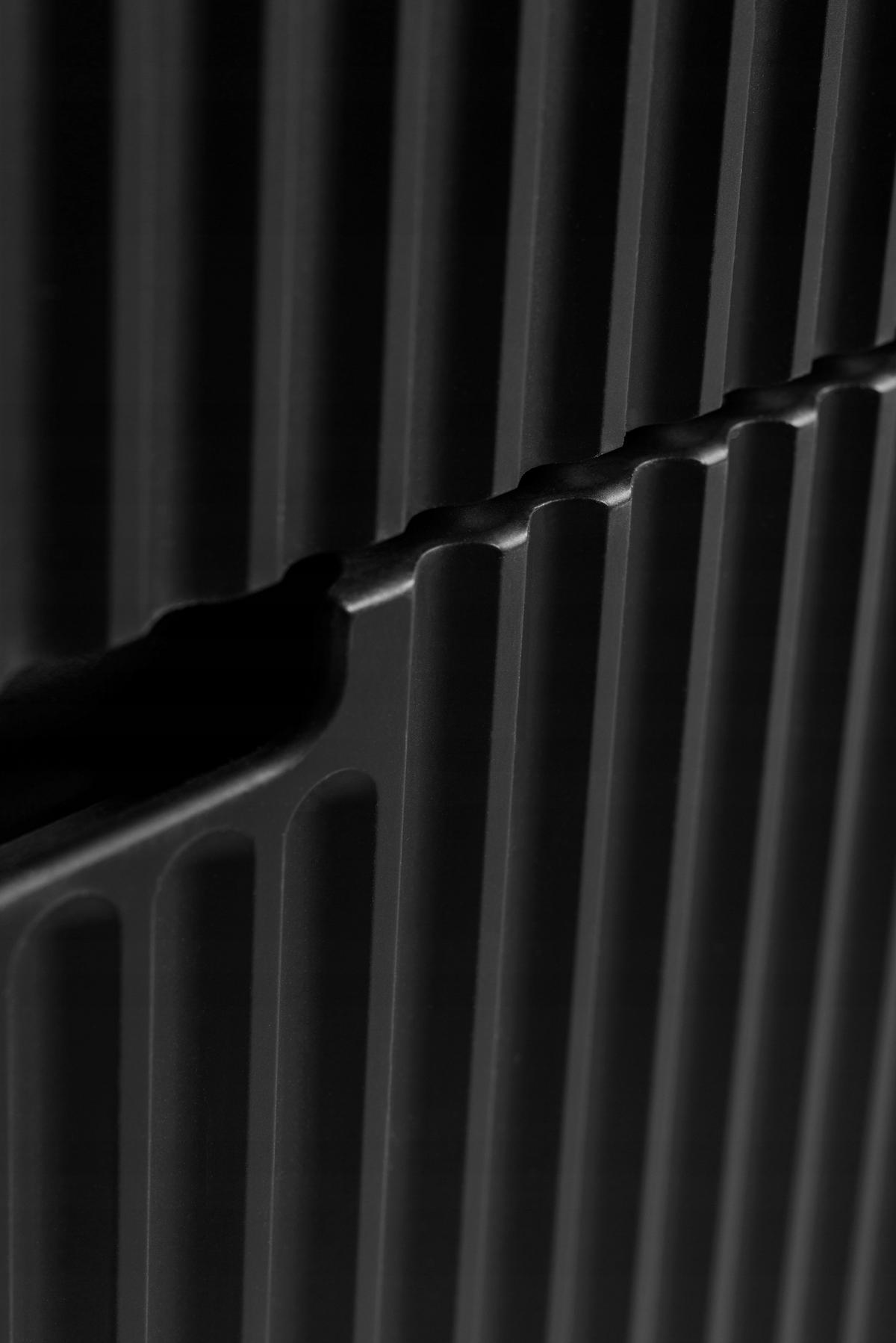 WASCHBECKUNTERSCHRANK VENA 160 cm mit Arbeitsplatte Farbe: Eichen Craft gerillte Vorderseite Matt Schwarz - Eichefarben/Schwarz, Holzwerkstoff (160/58/46cm) - Rodan