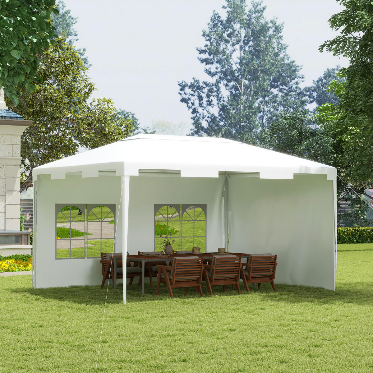 PAVILLON Weiß 1 Stück - Weiß, Metall (295/255/395cm) - GiPP